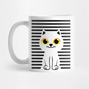 White Cat Mug